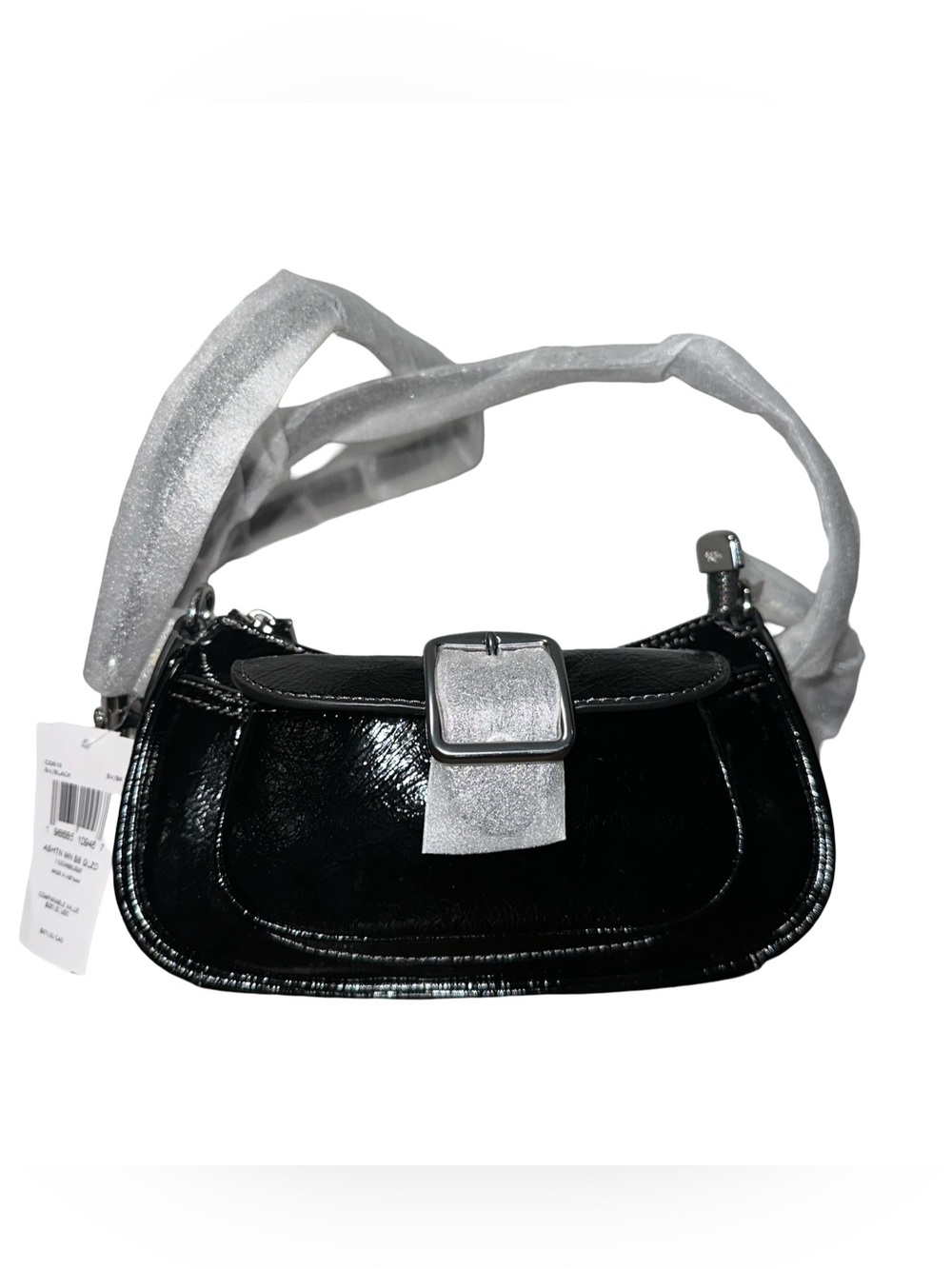 NWT Coach Ashton Mini Shoulder Bag Black Patent Leather